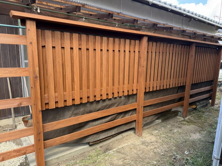 借家の板塀改修